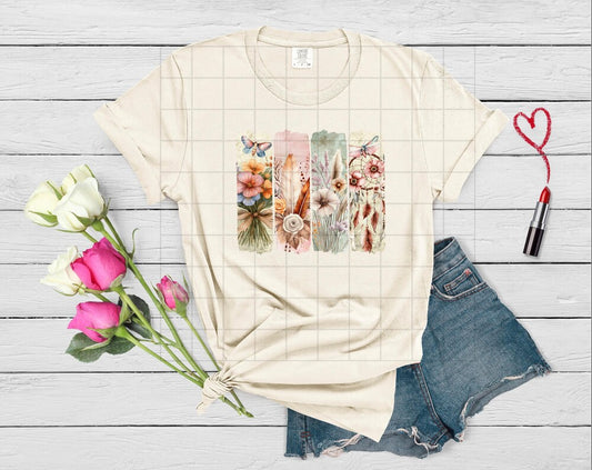 T-shirt feather summer boho